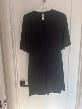 H&M Black feather sleeve dress